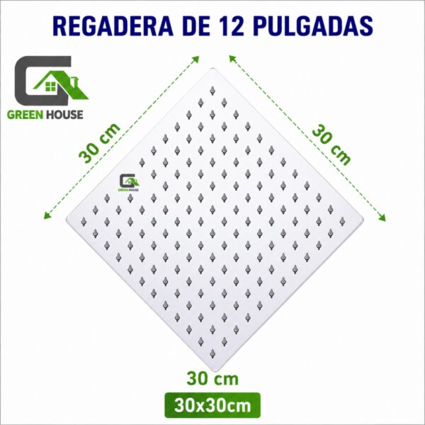 KIT DE DUCHA 12 PULGADAS ACERO INOXIDABLE CON MEZCLADORA MONOMANDO