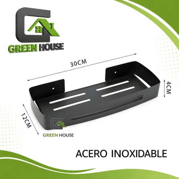 PACK DE 2 REPISAS NEGRO ACERO INOXIDABLE 30cm
