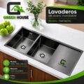 LAVADERO 2 POZAS CON REBOSE MOD: FANTASTIC 120x50cm