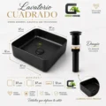 Combo Negro Mate Mod: Noche Radiante + Mezcladora Cascada Pico Ancho