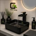Combo Negro Mate Mod: Noche Radiante + Mezcladora Cascada Pico Ancho