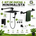 KIT DE DUCHA MINIMALISTA 10 PULGADAS ACERO INOXIDABLE + ACCESORIOS