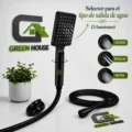Ducha Telefono Mod.Luxury Con 3 Funciones ABS- Cuadrado Negro