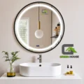 Espejo Inteligente Modelo U- BABY - Redondo Led Antiempaño + Reloj 60x60cm