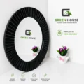 ESPEJO CIRCULAR COLOR NEGRO MATERIAL FIBRA DE VIDRIO