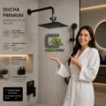 KIT DUCHA ESPAÑOLA DE ACERO 20CM + MEZCLADORA DUCHA + DUCHA TELEFONO