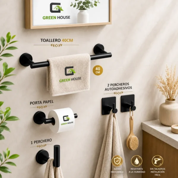 Kit Monocomando De Ducha 8 Pulgadas Con Salida Cuadrada + Accesorios