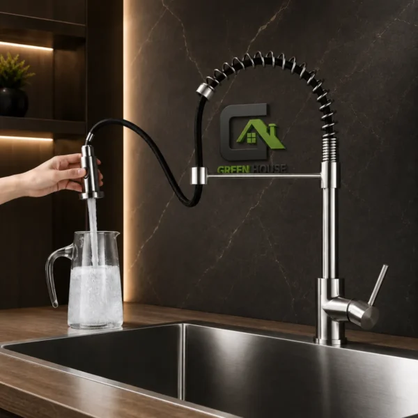 Combo Lavadero De Cocina Acero 2 Pozas Antirayaduras + Mezcladora Extraible Resorte