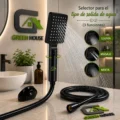 Ducha Telefono Mod.Luxury Con 3 Funciones ABS- Cuadrado Negro