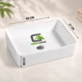 COMBO DE LAVATORIO RECTANGULAR MAS GRIFERIA AGUA FRIA DESAGUE ESPEJO