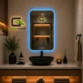 Espejo Inteligente Modelo U-ITALA – Led Antiempaño + Reloj 60x80cm