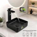 Combo Negro Mate Mod: Noche Radiante + Mezcladora Cascada Pico Ancho