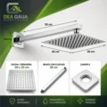 Ducha Cuadrada De 12 Pulgadas Mas Brazo Cuadrado