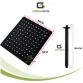 KIT DE DUCHA TECHO 12 PULGADAS ACERO NEGRO MATE