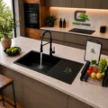 Lavadero Acero Nano Black Con Escurridor 100x50x23cm