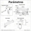 Mezcladora De Lavatorio Cromado Elegante A La Pared