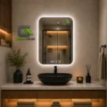 Espejo Inteligente Modelo U-ITALA – Led Antiempaño + Reloj 60x80cm