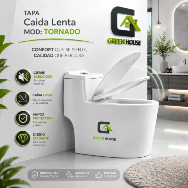 Inodoro Blanco Con Sifon Una Pieza Mod: Tornado