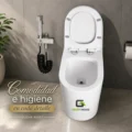 Inodoro Blanco Con Sifon Una Pieza Modelo Tornado + Ducha Bidet