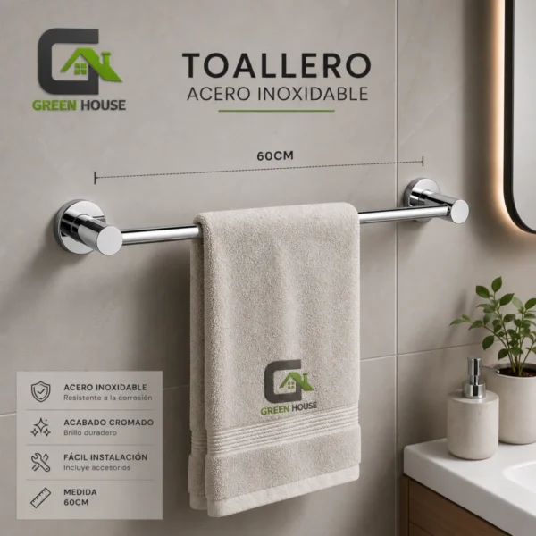 Kit De Ducha 10" Con Accesorios De Baño Acero Inoxidable Cromado