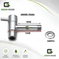 Griferia Pesado Llave Pared Para Lavatorio - Jardin Cromado Brillante