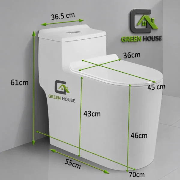 Inodoro Blanco Con Sifon Una Pieza Modelo Tornado + Ducha Bidet