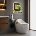 Inodoro De Lujo One Piece Blanco Huv-1024 + Ducha Bidet  Acero Cromado
