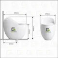 Inodoro De Lujo One Piece Blanco Huv-1024 + Ducha Bidet  Acero Cromado