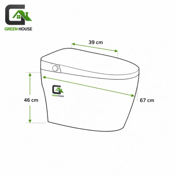 Inodoro inteligente Blanco Pantalla Led 67x39x46cm-Premium
