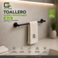Elegante Toallero 60cm Acero Inoxidable Negro Mate