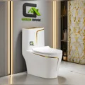 Inodoro De Lujo Mediterraneo Modelo Europeo Filo Dorado