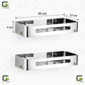 Pack 2 Repisas Cromado Brillante Acero Inoxidable Organiza Baño o Cocina