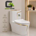 Inodoro De Lujo Mediterraneo Modelo Europeo Filo Dorado