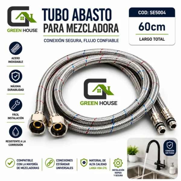 Tubos De Abasto Para Mezcladora Cocina - Baño