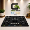Encimera 82cm x 47cm Vidrio Templado Dual GN o GLP - 5 Hornillas