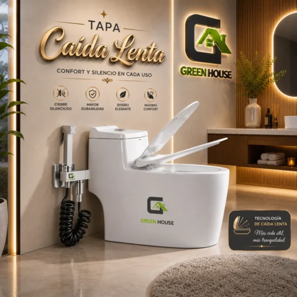 Inodoro Blanco Con Sifon Una Pieza Modelo Tornado + Ducha Bidet