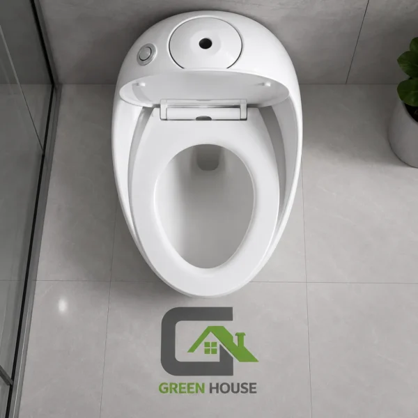 Inodoro De Lujo One Piece Blanco Huv-1024 + Ducha Bidet  Acero Cromado