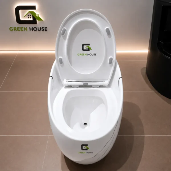 Inodoro De Lujo One Piece Blanco-Marmoleado + Ducha Bidet Acero Negro
