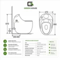 Inodoro De Lujo One Piece Blanco-Marmoleado + Ducha Bidet Acero Negro