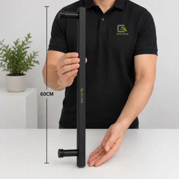 1 Asa Jalador 60cm Acero Inoxidable Negro Mate