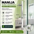 1 Asa Jalador de 80cm Acero Inoxidable Cromado Brillante