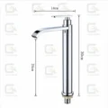 Griferia De Lavatorio 30cm Caida Cascada Cromado Agua Fria