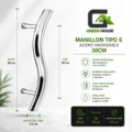 Manija - Manillon Mod. S Acero Inoxidable 30 cm Cromado Brillante