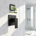Mezcladora De Ducha Monocomando Negro Acero + Bronce Pesado
