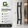 Manija - Manillon Mod. S Acero Inoxidable 50cm Negro Mate
