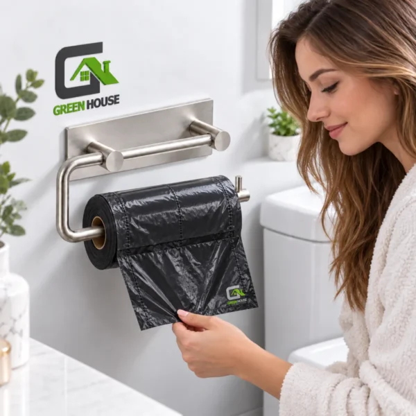 Porta Papel Toalla – Bolsa – Secador De Manos – Acero Inox. Satinado 29 Cm Autoadhesivo