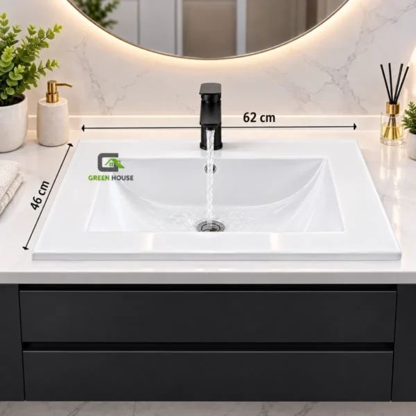 Elegante Combo De Baño Inodoro + Vanitorio + Espejo Led + Ducha 10" + Accesorios