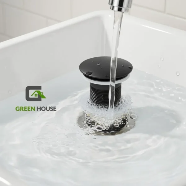Desague De Ovalin Negro Automatico Push Button Sin Rebose