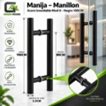 Manija – Manillon Acero Inoxidable Mod H – Negro 100cm
