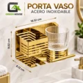 Porta Vaso Dorado Acero Inoxidable 16.5cm